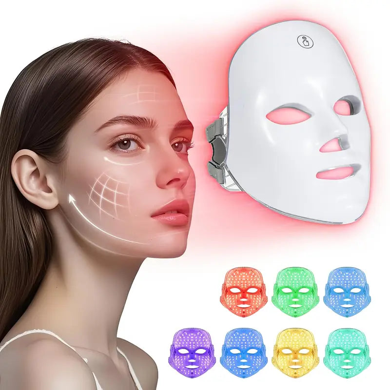 💡 Masque LED 7 Couleurs – Réjuvénation & Soin Complet du Visage